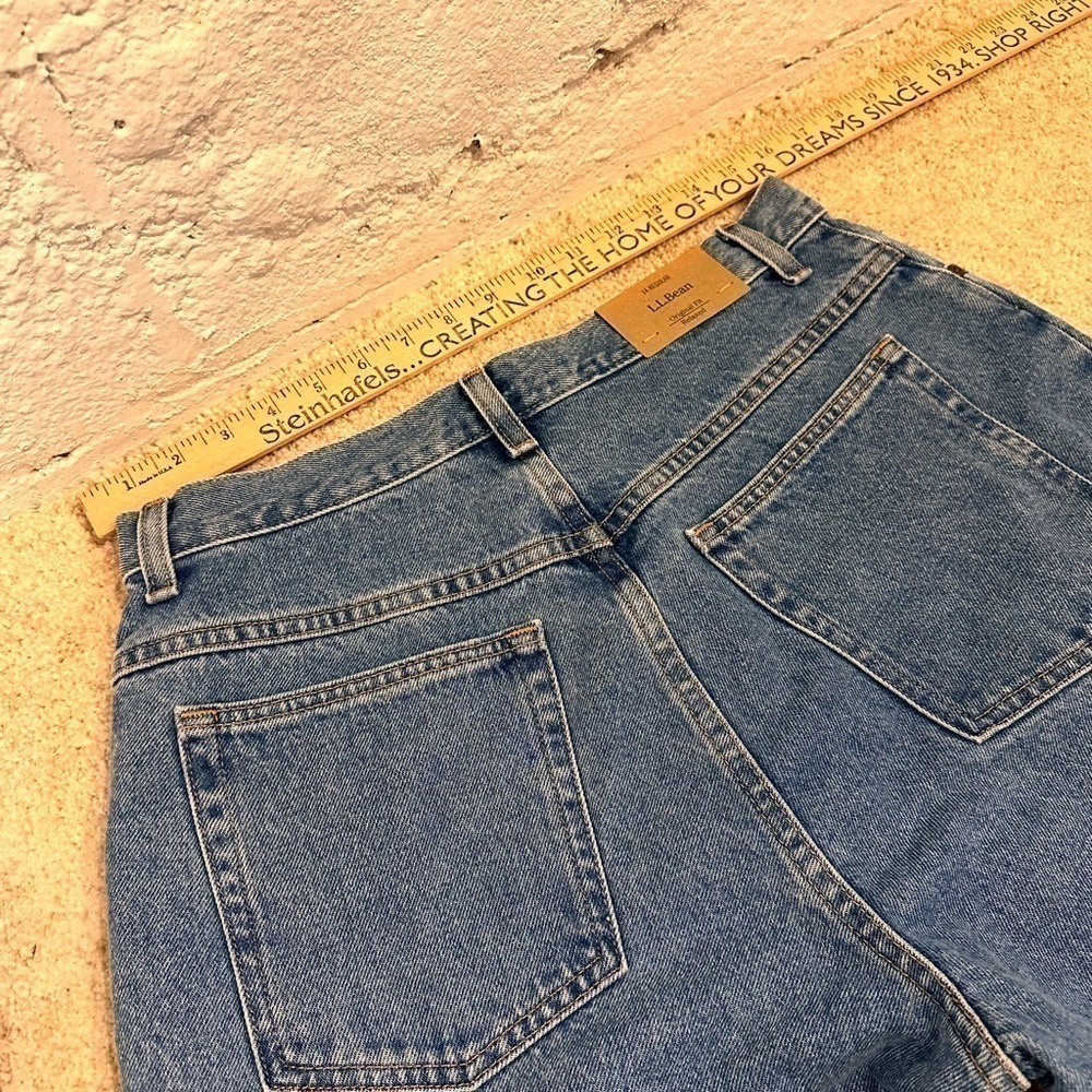 NEW L.L. Bean Original Fit Relaxed Fit Blue Jeans Women’s Size 14 - Picture 11 of 12